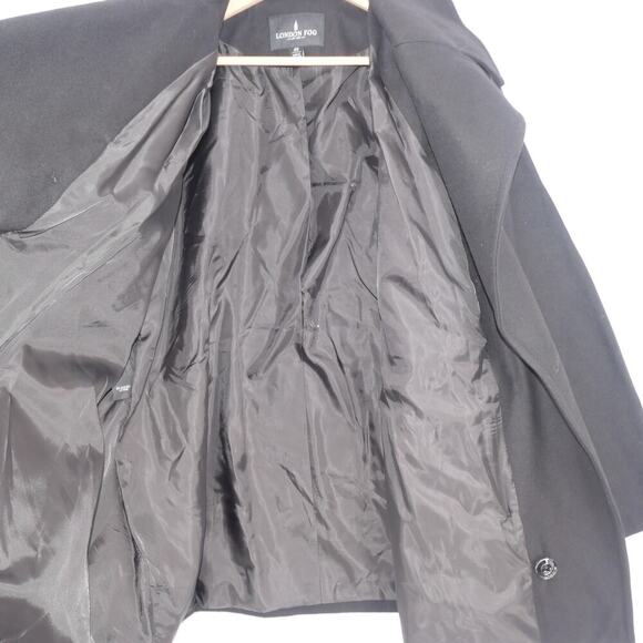 NEW London Fog Women's 2X Gray Wool Blend Pea Coat Women's 1X With Scarf - Picture 8 of 12